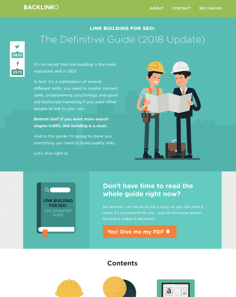Backlinko’s Definitive Guide to Link Building screenshot