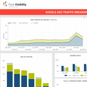 example of PPC report in Google Data Studio