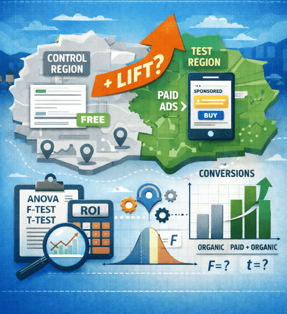 Data Analysis of Geo-Experiments for Google Ads